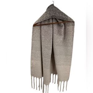 MER-SEA & Co Super Soft Fringe Wrap and Scarf - TEAL OMBRE Cozycore Boho 21x80